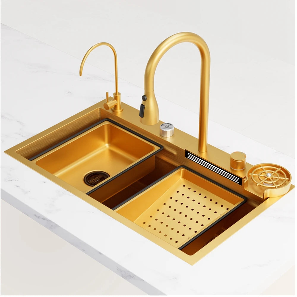 33 x 22 Inch Single Bowl Drop-In Kitchen Sink