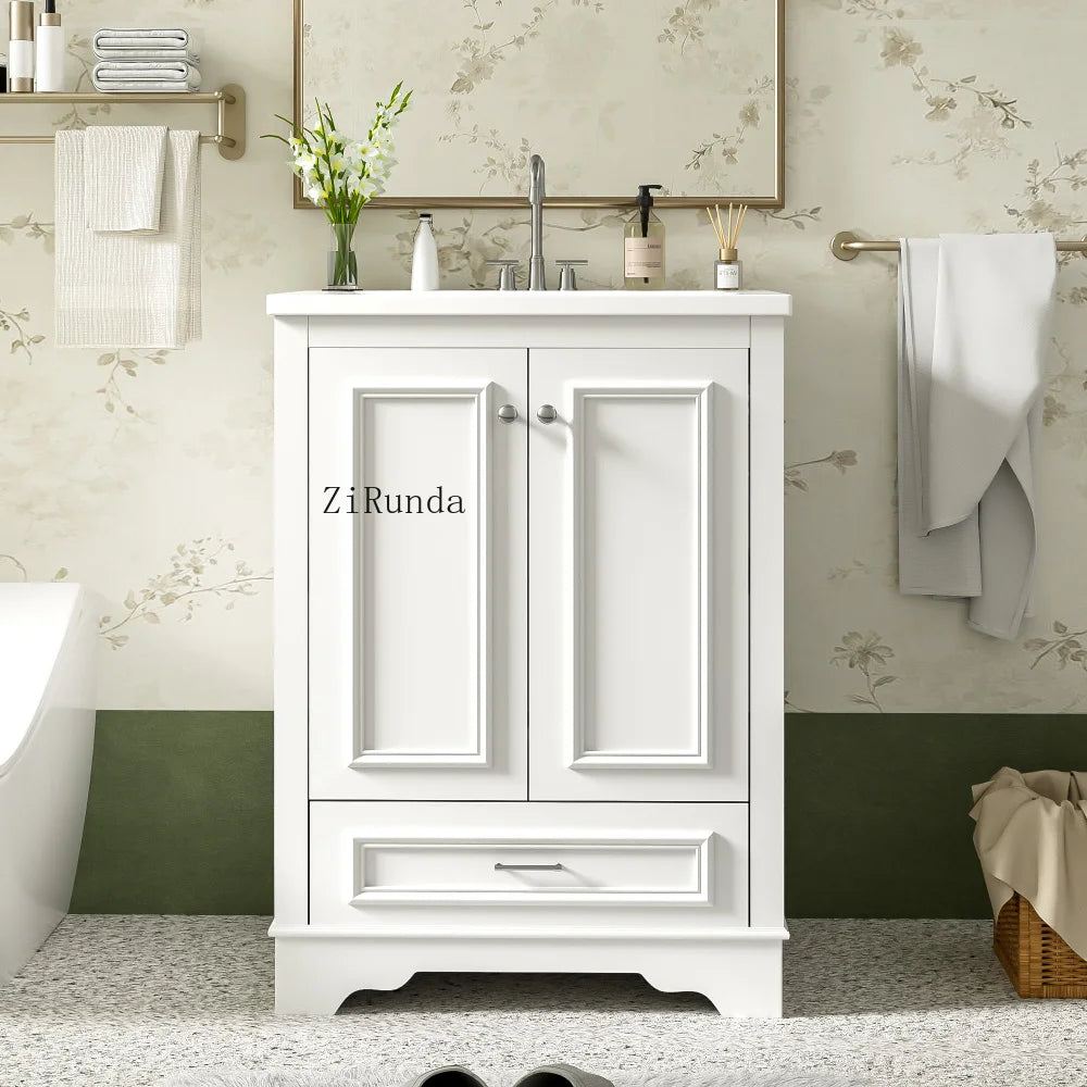 24'' Bathroom Vanity with Ceramic Sink Combo