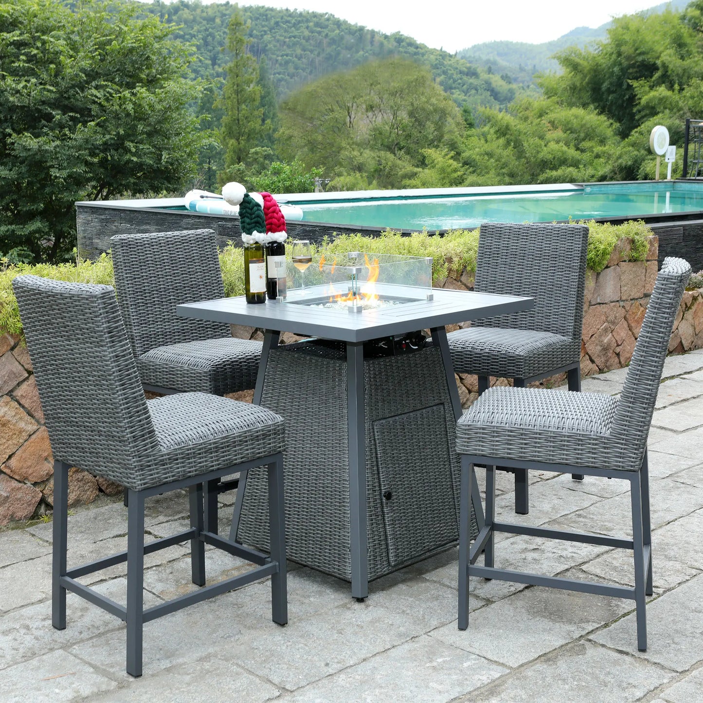 36" Square Fire Pit Table