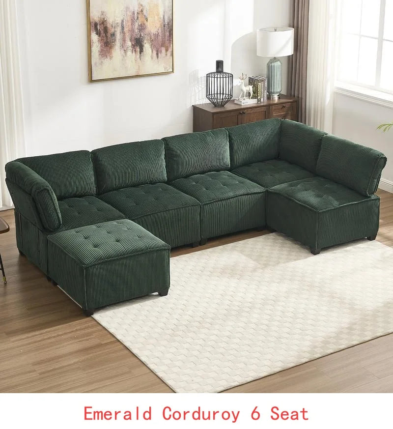 U-Shaped Modular Sectional Sofa