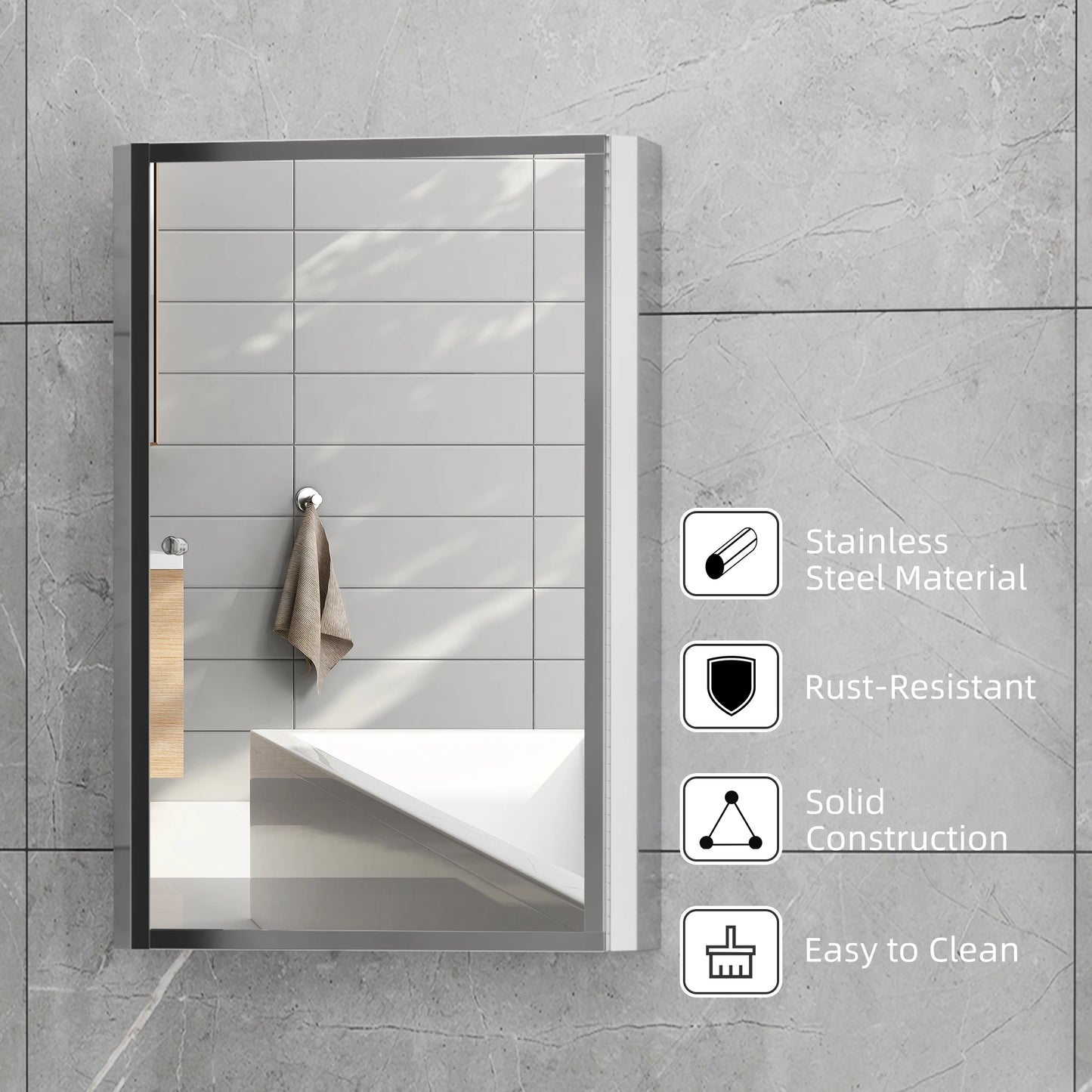 24" Mirrored Medicine Cabinet