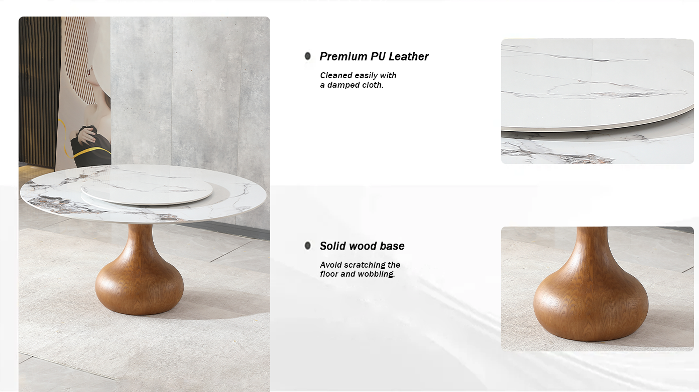 53" Round Sintered Stone Dining Table