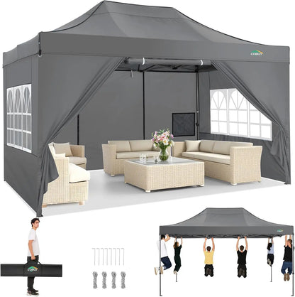 10x15 Canopy Tent Gazebo with 4 Sidewalls