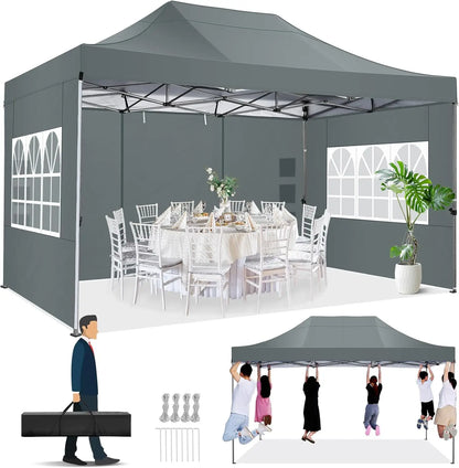 10x15 Canopy Tent Gazebo with 4 Sidewalls