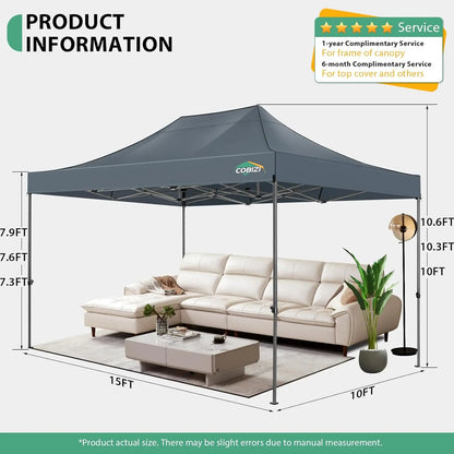 10x15 Canopy Tent Gazebo with 4 Sidewalls