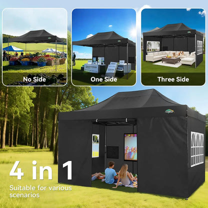 10x15 Canopy Tent Gazebo with 4 Sidewalls