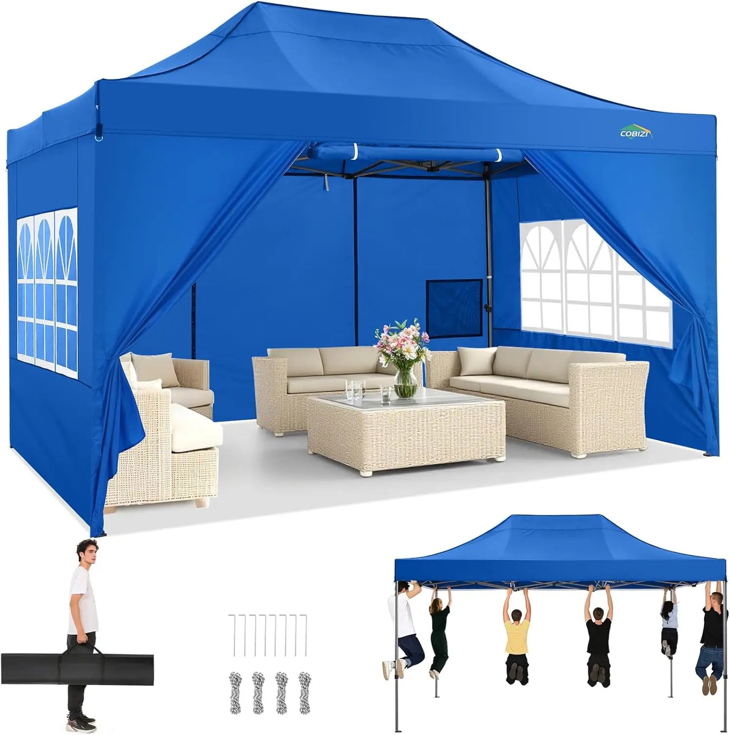10x15 Canopy Tent Gazebo with 4 Sidewalls