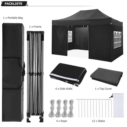 10x15 Canopy Tent Gazebo with 4 Sidewalls