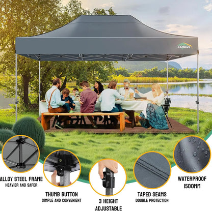 10x15 Canopy Tent Gazebo with 4 Sidewalls