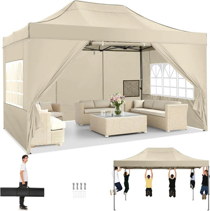 10x15 Canopy Tent Gazebo with 4 Sidewalls