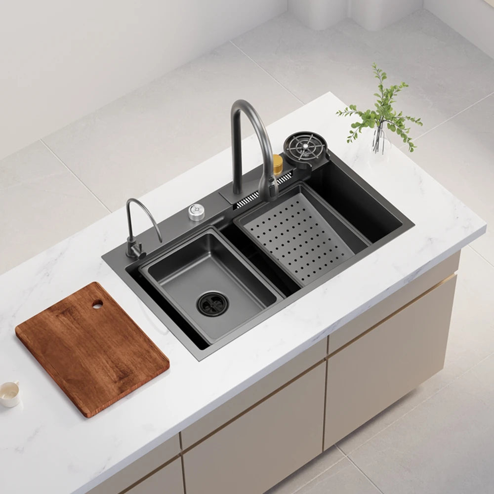 33 x 22 Inch Single Bowl Drop-In Kitchen Sink