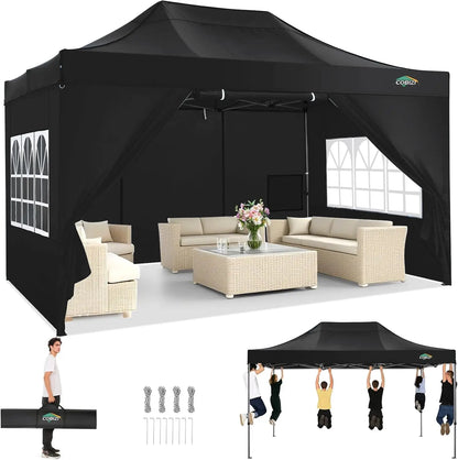 10x15 Canopy Tent Gazebo with 4 Sidewalls