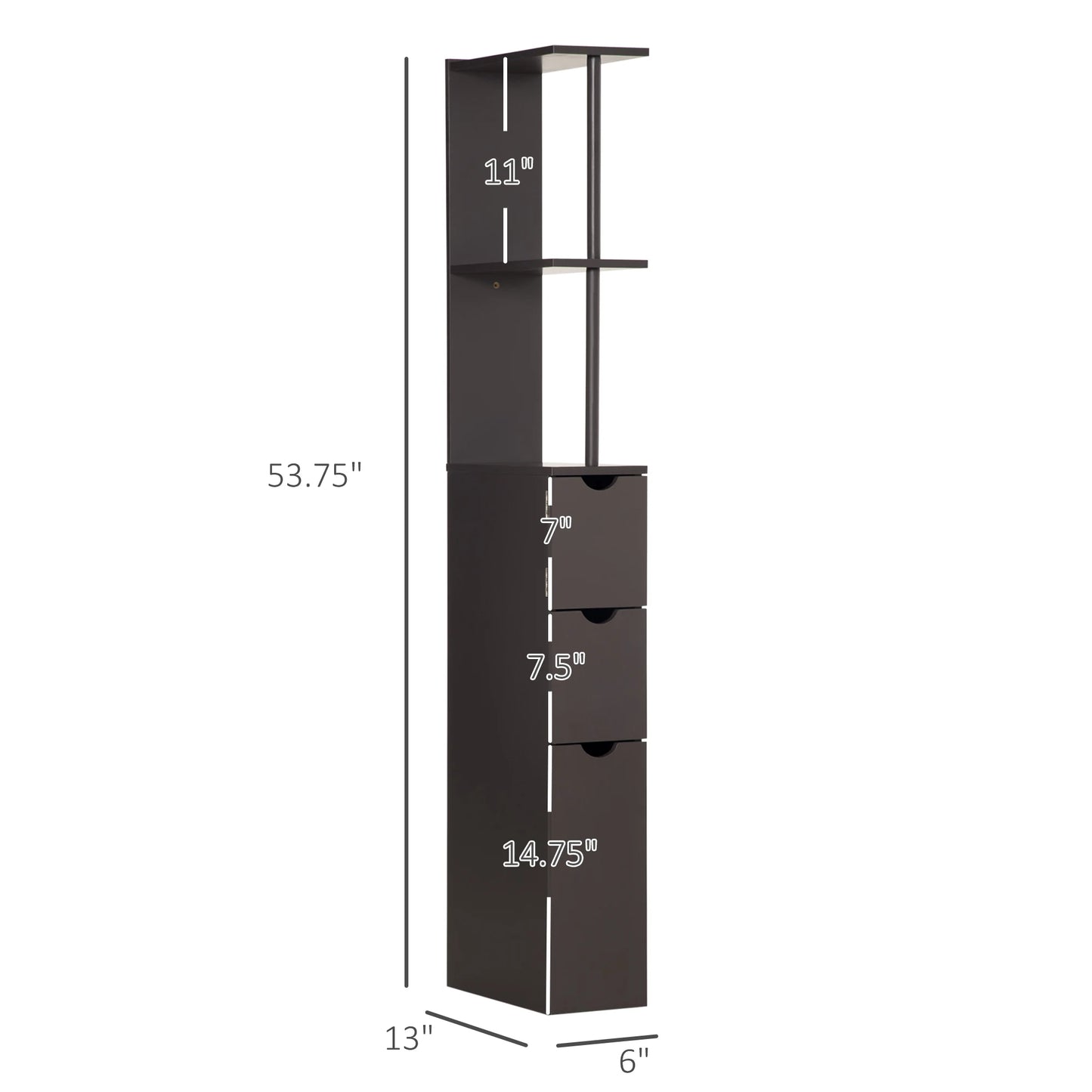 54" Tall Bathroom Linen Cabinet