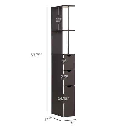 54" Tall Bathroom Linen Cabinet