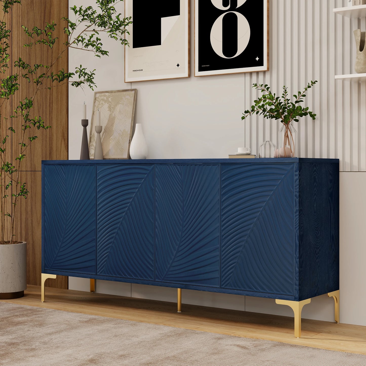 4-door Sideboard with adjustable shelves