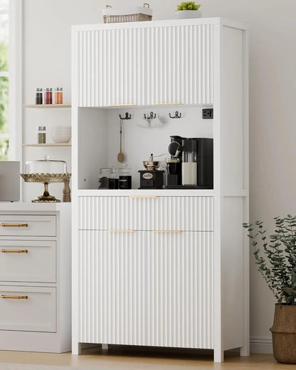 71" Fluted Pantry Cabinet