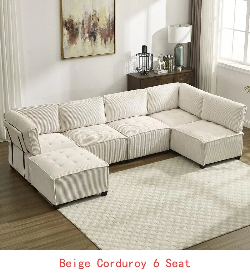 U-Shaped Modular Sectional Sofa