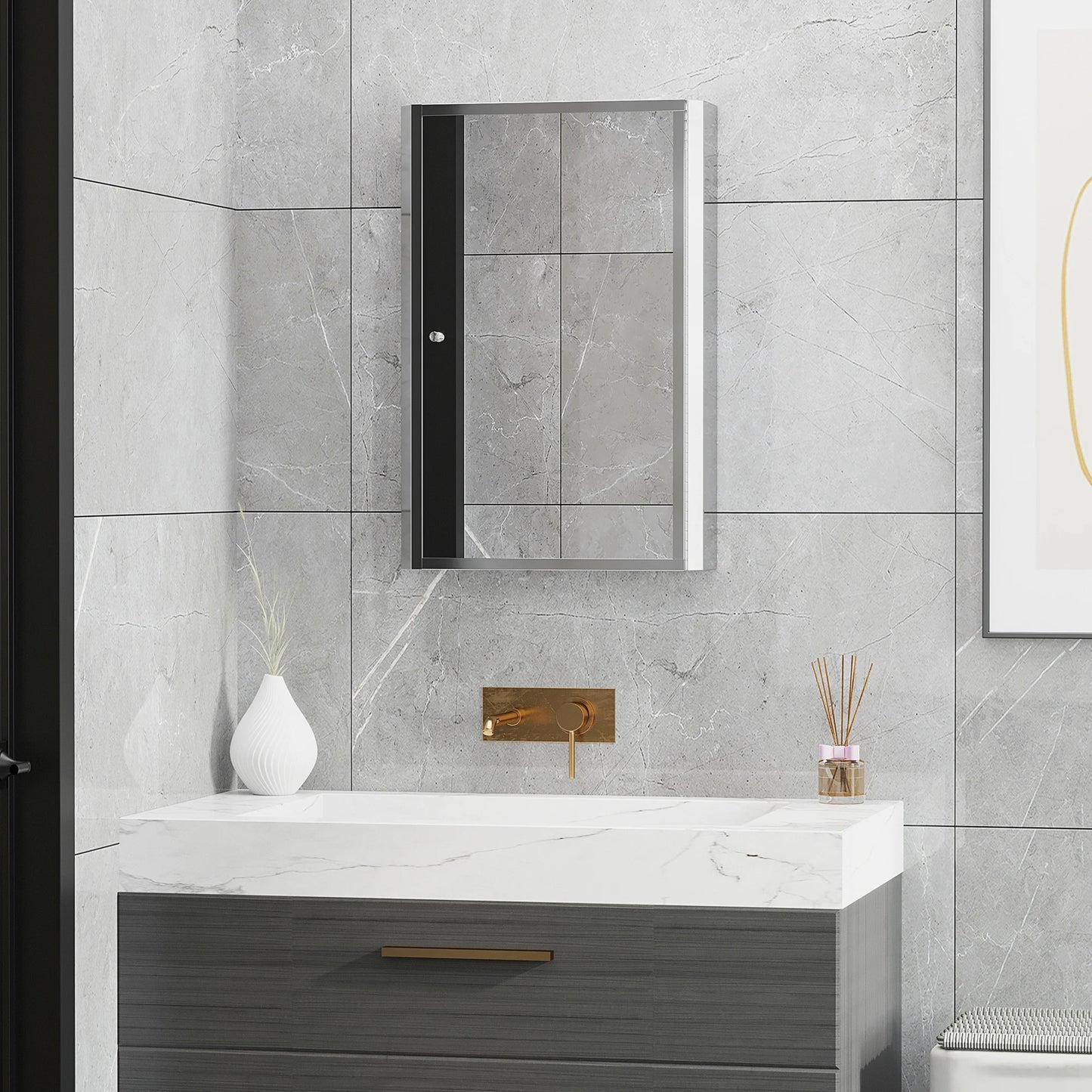 24" Mirrored Medicine Cabinet