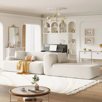 Modern Large LShape Modular Sectional Sofa  2 Piece