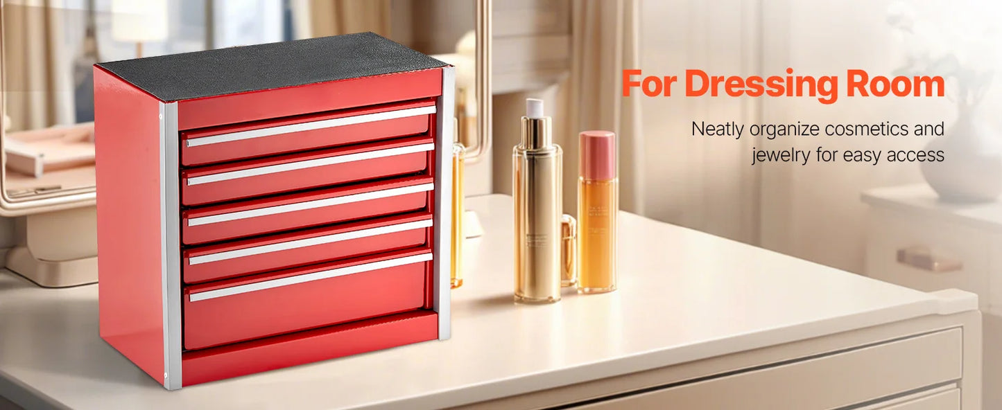 5-Drawer 8.6in Metal Tool Box