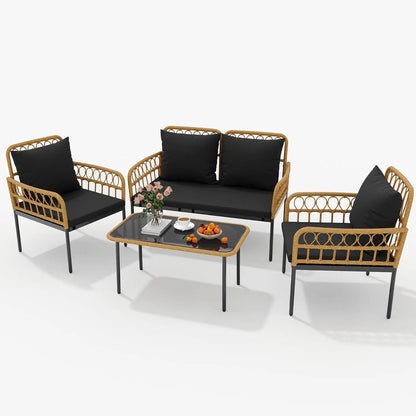 4 Pieces Patio Furniture Set
