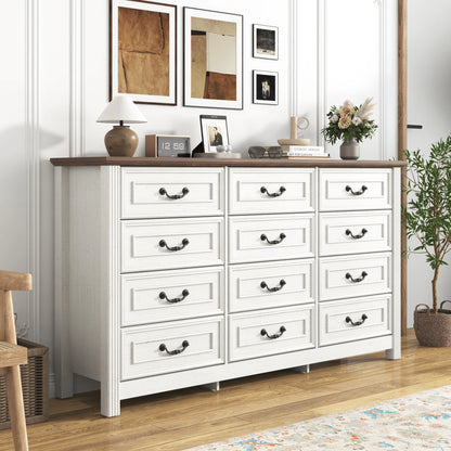 63'' Large Dresser with 12 Drawers
