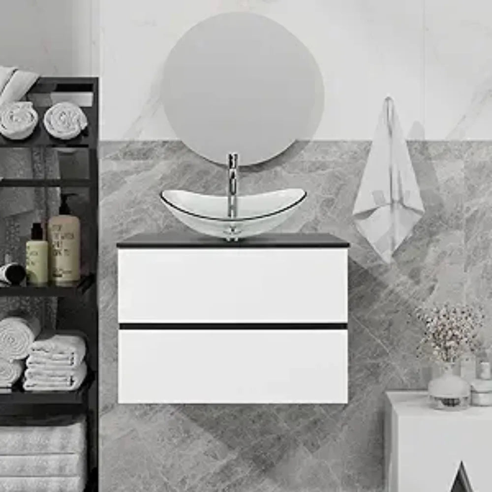 30" Wall Mounted Bathroom Vanity