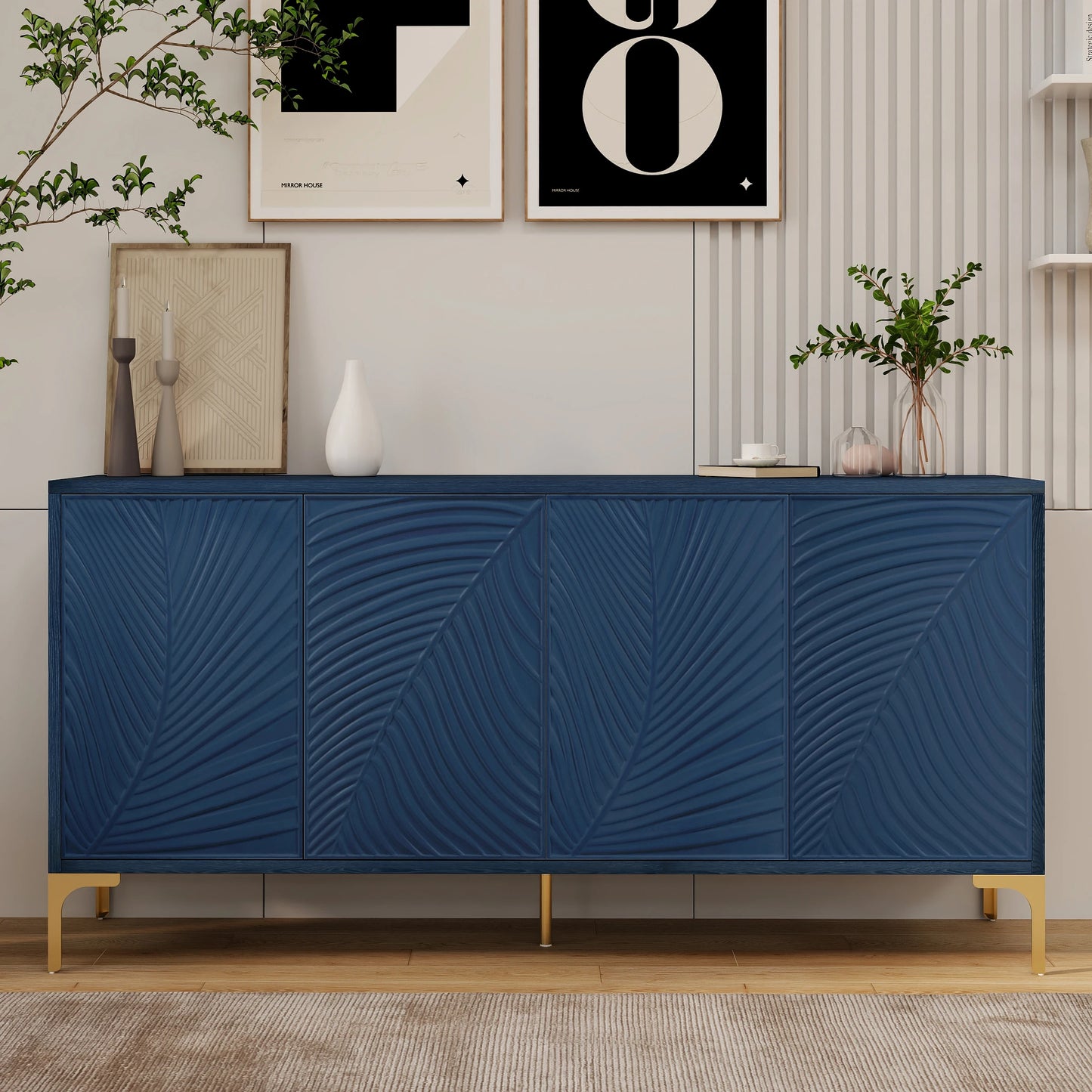 4-door Sideboard with adjustable shelves