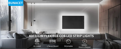 Warm White LED Strip Light 3000K 65000K With RF Remote