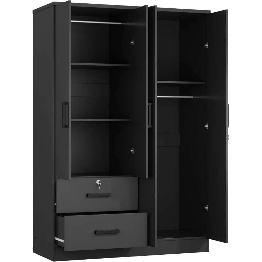 72" 4 Door Wardrobe
