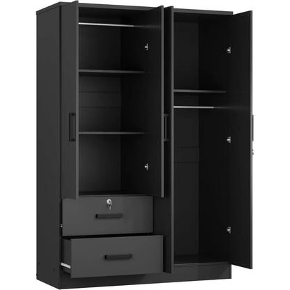 72" 4 Door Wardrobe