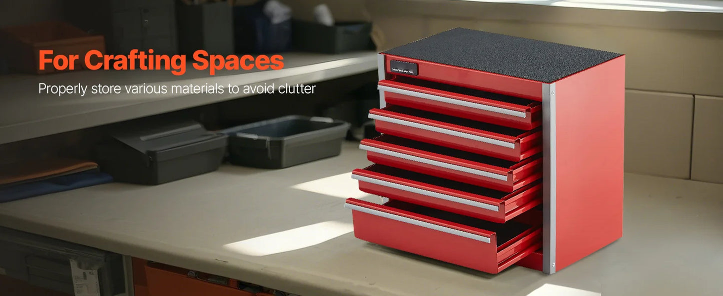 5-Drawer 8.6in Metal Tool Box