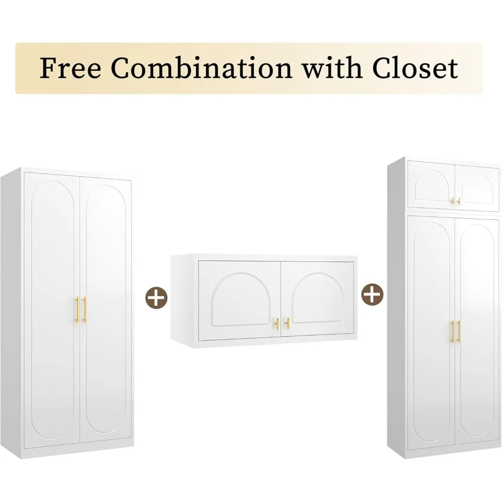 86" Metal Wardrobe