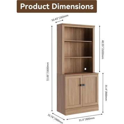 Entertainment Center with Bookshelves for TVs up to 75"