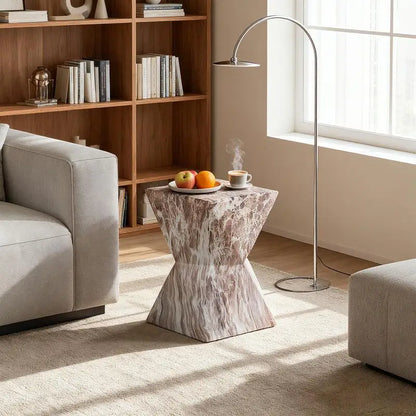 Faux Terrazzo Outdoor End Table