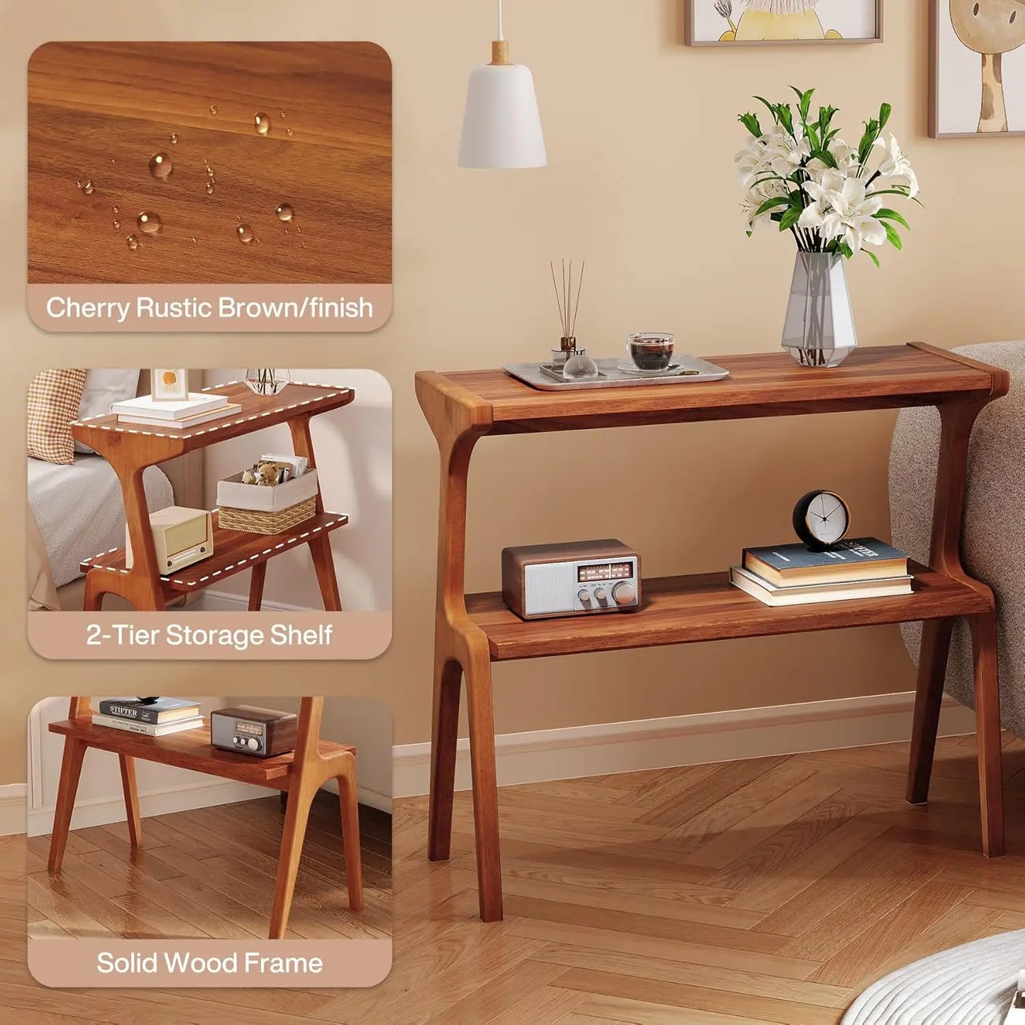 Solid Wood End Table