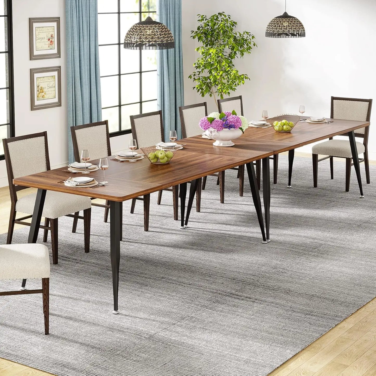 70.9 Inch Large Dining Table for 6 to 8,