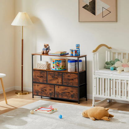 JHK Fireplace TV Stand Dresser For Bedroom