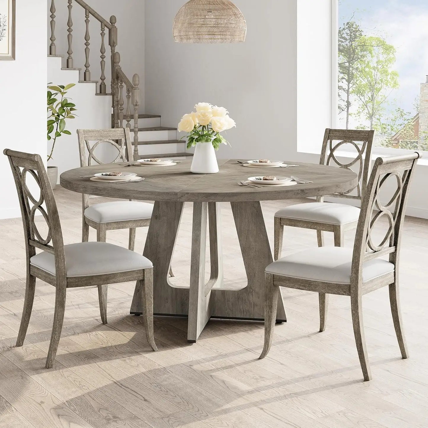 47-Inch Round Large Dining Table