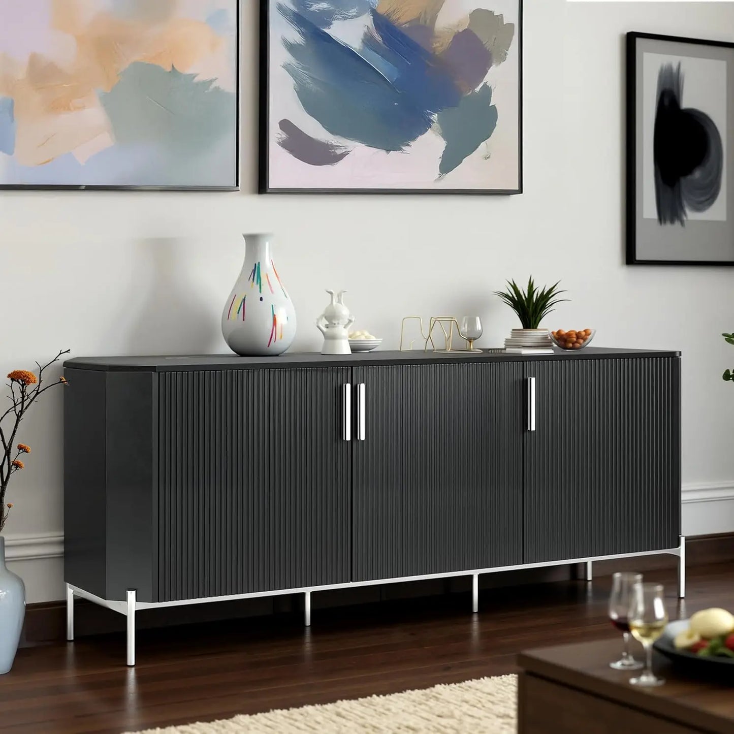 66.3" Sideboard Buffet Cabinet