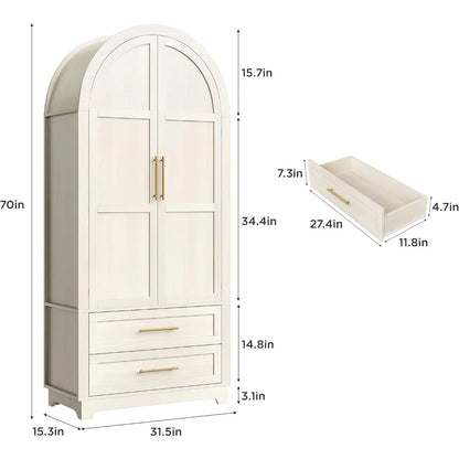 Modern Tall Wooden Armoires