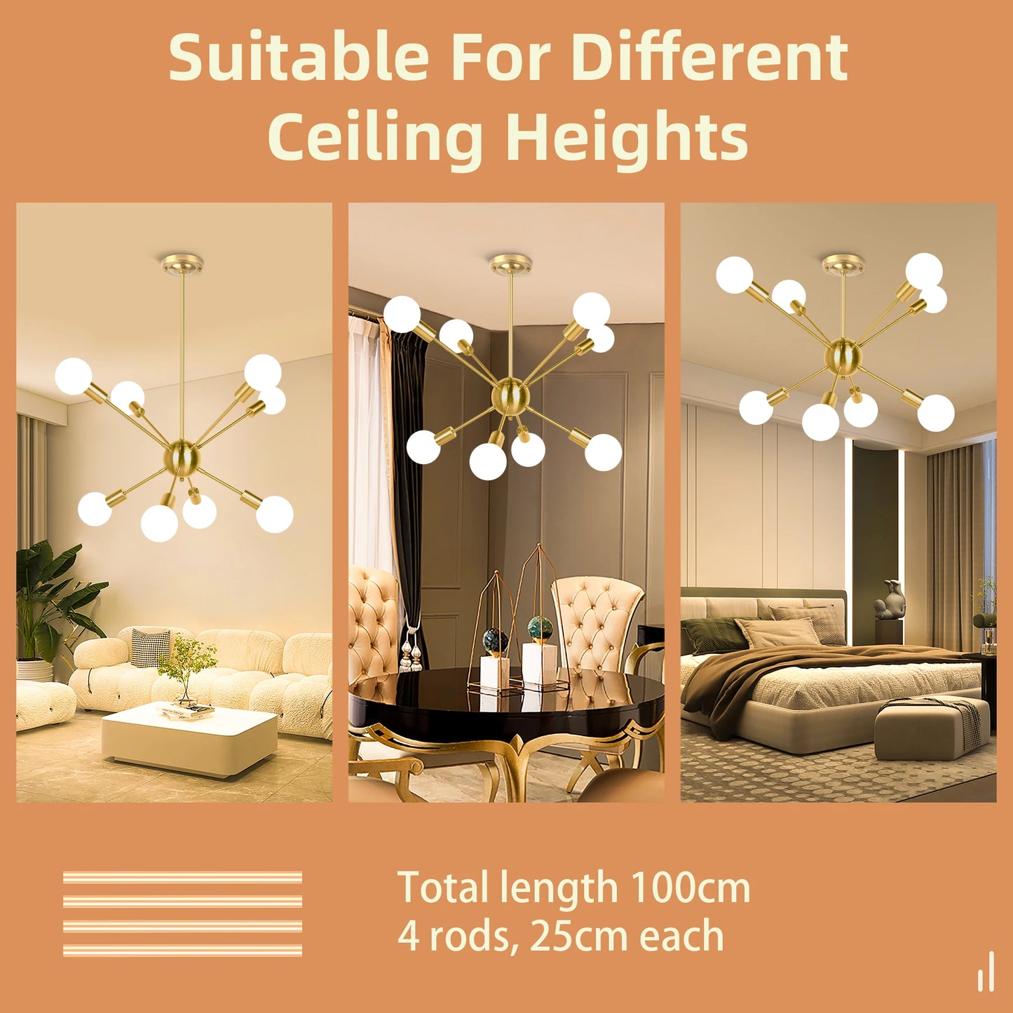 Modern Chandelier, dinning room, living room, ceiling light, led bulbs