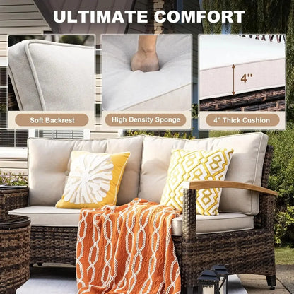 9 Piece Outdoor Patio Furniture Set
