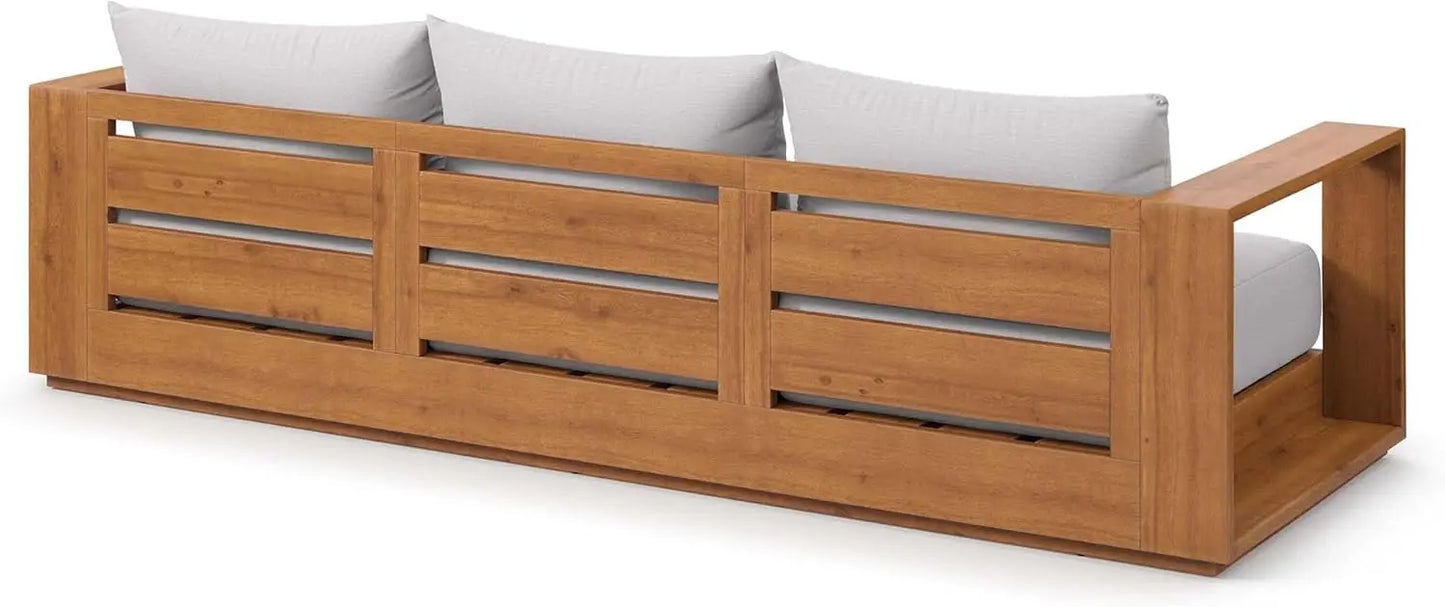 Tahoe Acacia Wood Outdoor Patio Sofa