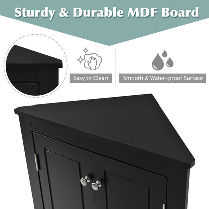 Black Triangle Bathroom Storage Cabinet