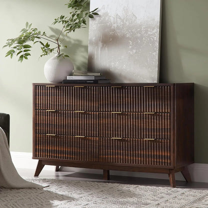 54" Fluted 6 Drawers Dresser