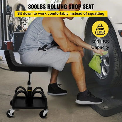 Rolling Garage Stool 300LBS Capacity