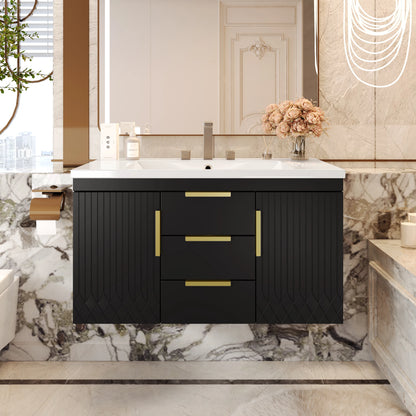 36'' Wall Mounted Bathroom Vanity