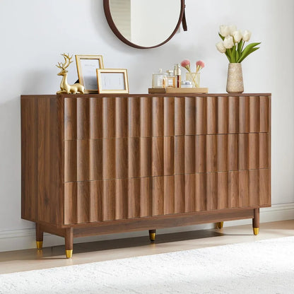 6 Drawer Fluted Dresser
