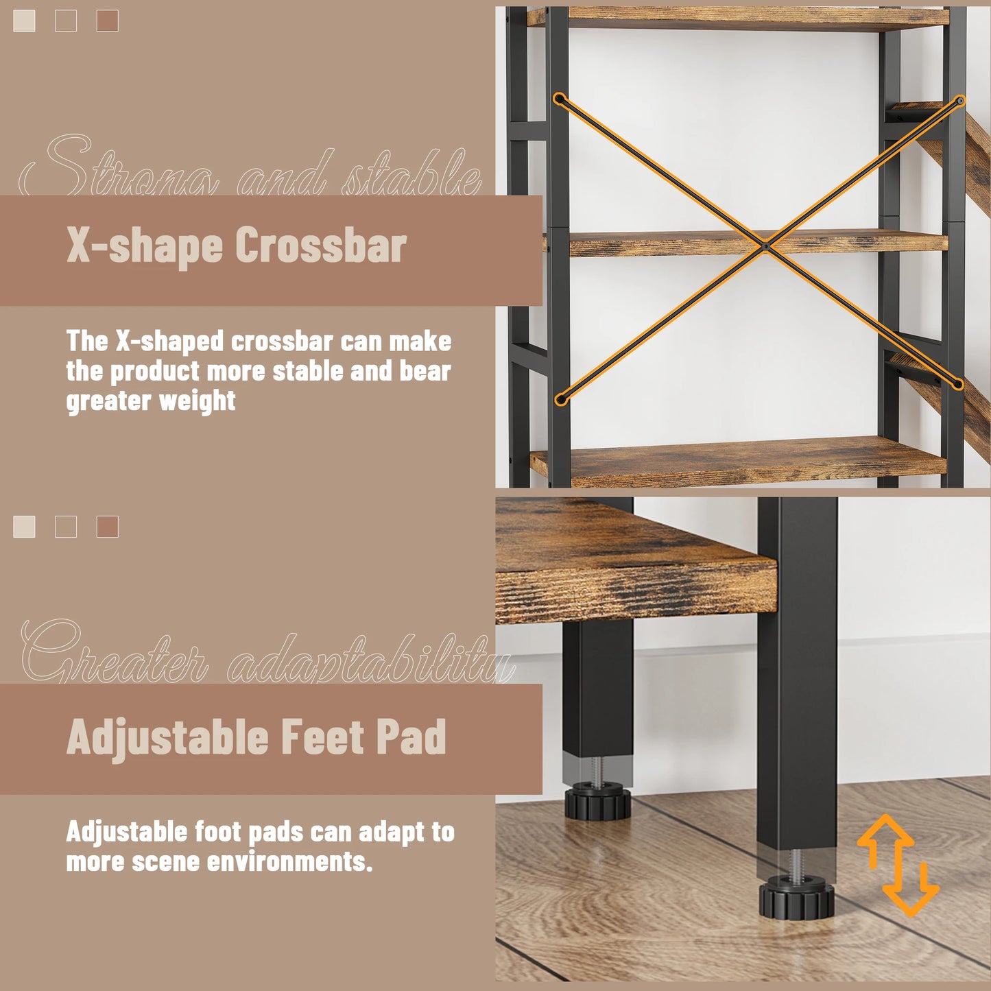 Triple 5 Tier Bookshelf